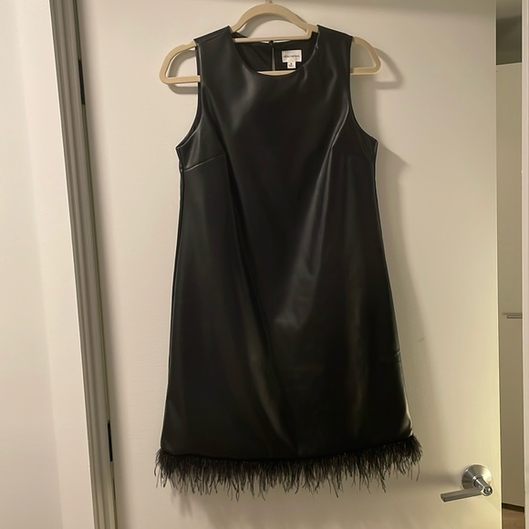 LIKE NEW Forcynthia Faux Leather Dress (S) - Picture 1 of 6